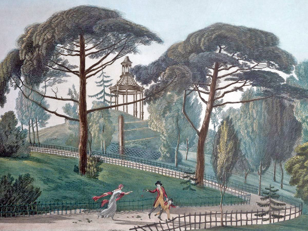 Le labyrinthe ou le belv&eacute;d&egrave;re du Jardin des Plantes &agrave; Paris, grav&eacute; par Nicolas Marie Joseph Chapuy (1790-1858)