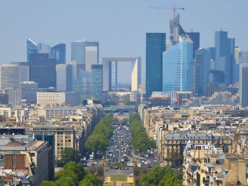 La Grande Arche de la D&eacute;fense, Johan Otto von Spreckelsen, alignement axe historique Paris 1989