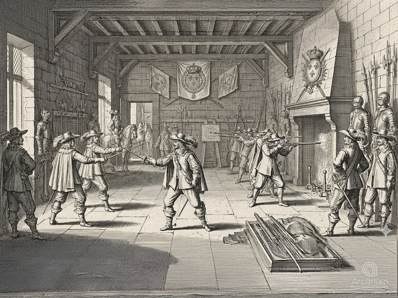 La caserne des mousquetaires et d'artagnan &agrave; Paris