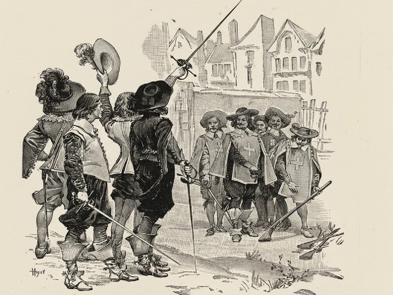 Le combat des mousquetaires avec d'Artagnan