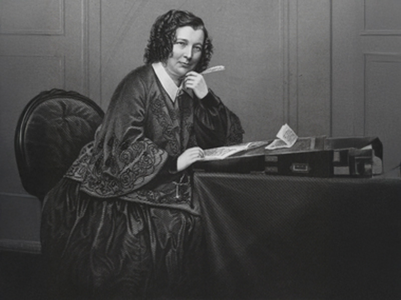Portrait de Delphine de Girardin, po&eacute;tesse qui initia Victor Hugo au spiritisme en 1853 &agrave; Jersey