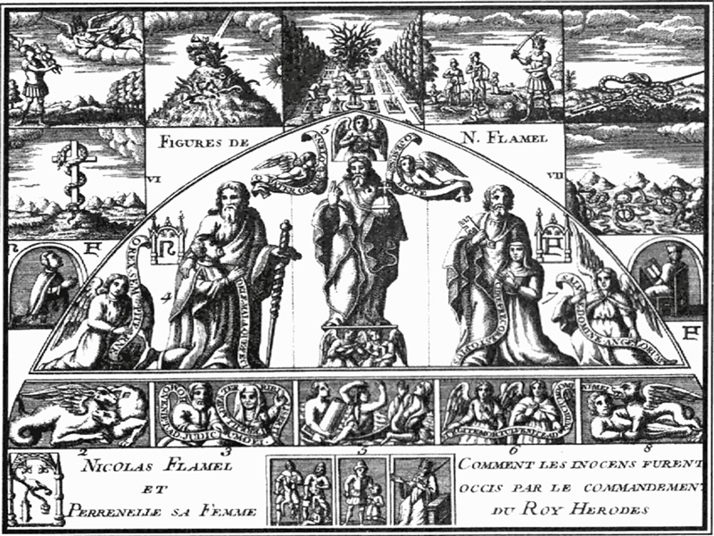 Cimeti&egrave;re des innocents et Nicolas Flamel - Alchimiste &agrave; Paris