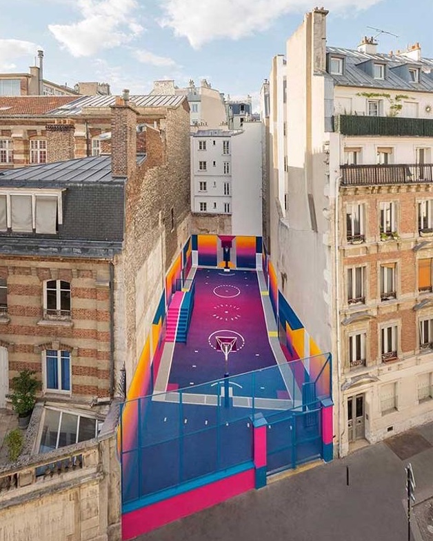 Un terrain de basket Duperré à Pigalle