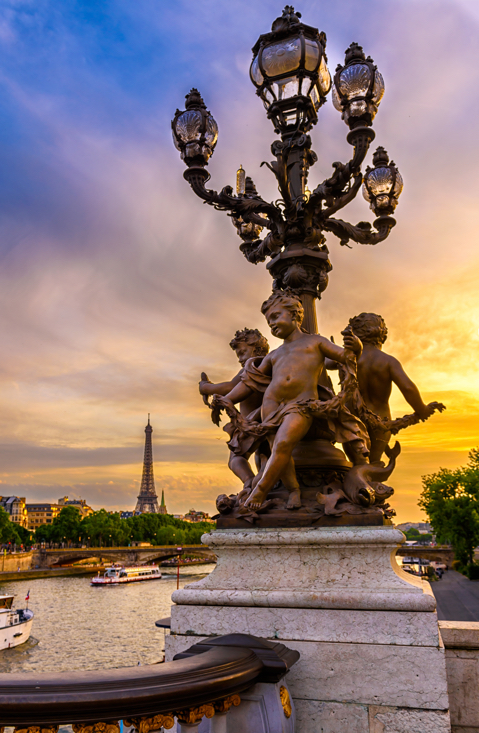 Les lampadaires du pont Alexandre III